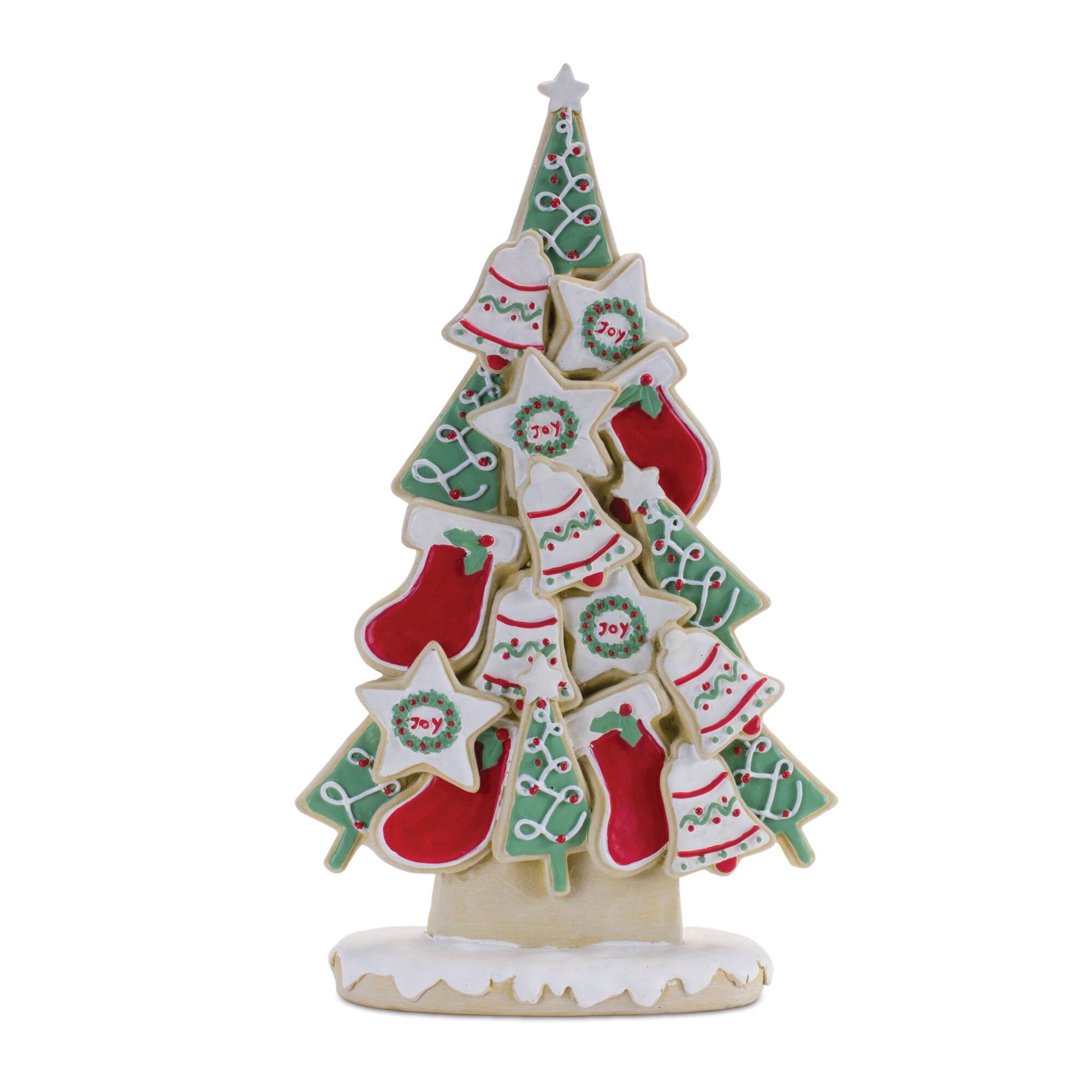 Frosted Christmas Cookie Pine Trees Set